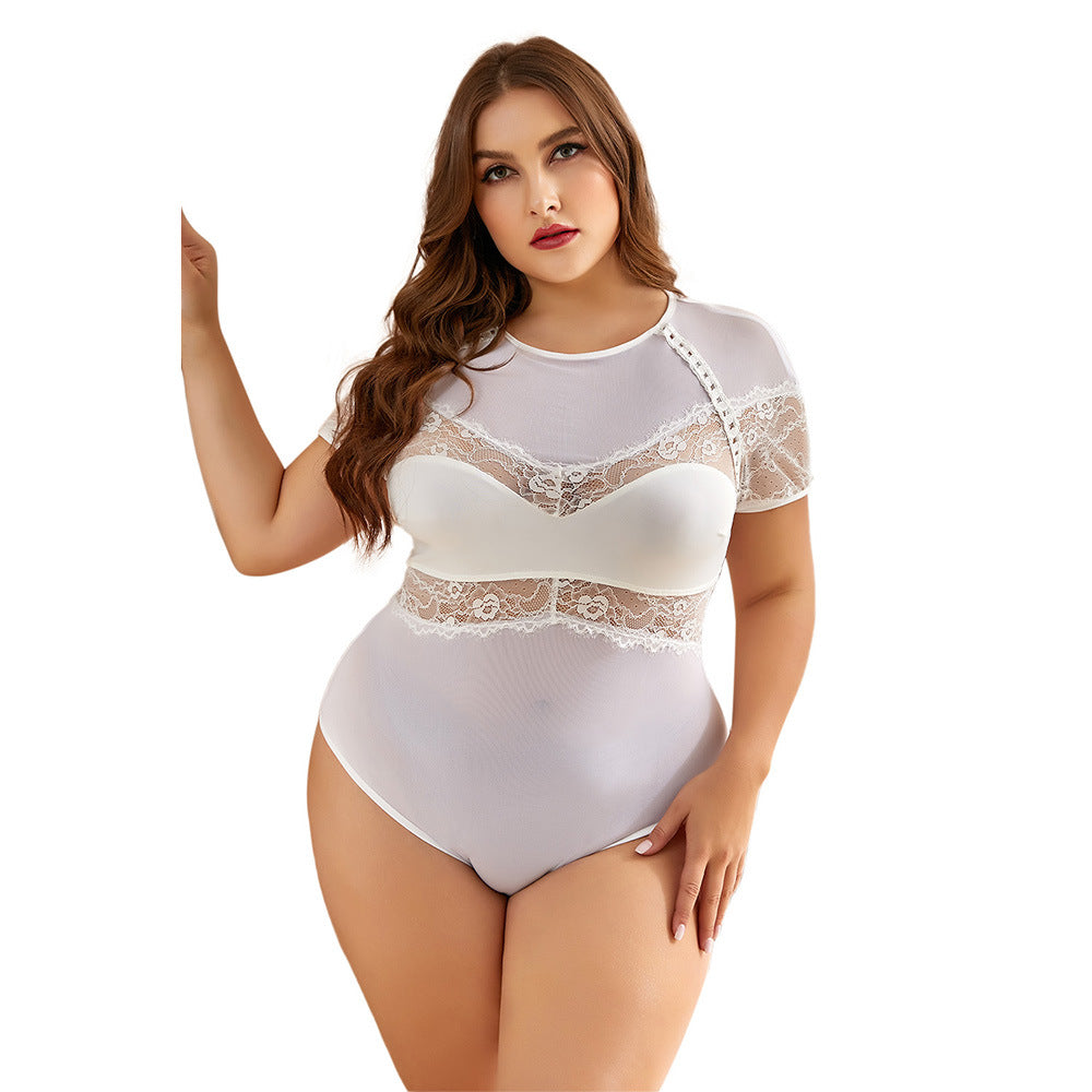 Fat woman Plus Big Sexy One-piece Underwear