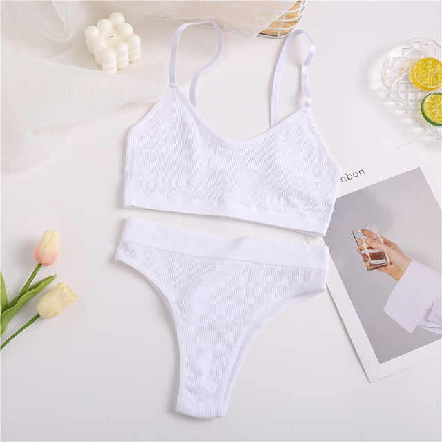 High Waist Elastic Women Underwear Bra Ice Silk Female Girls