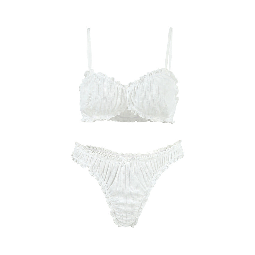 Jacquard Knit Underwear Shorts Pajama Set For Women Breathable Loungewear